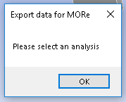select analysis
