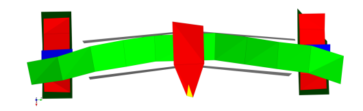 Shows the fifth mode of the modal analysis measurement of the andromeda